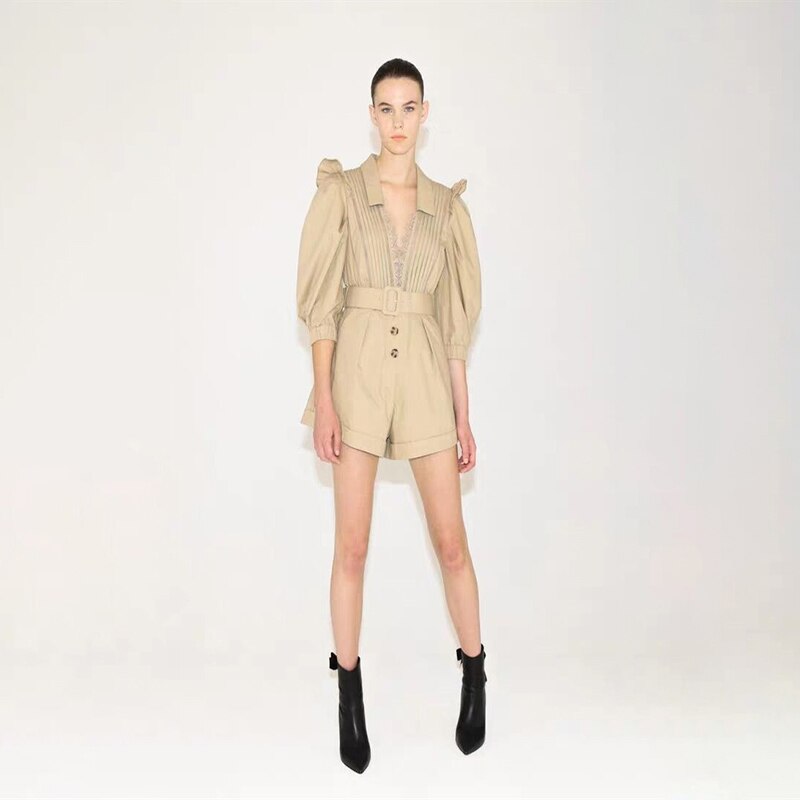 Lace High Waist Playsuit