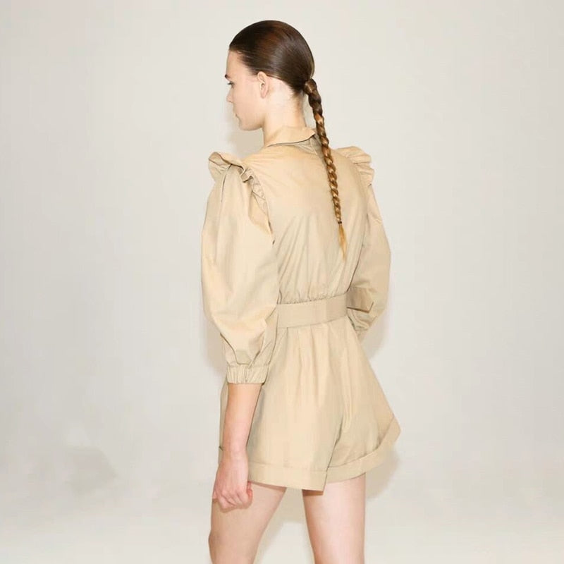 Lace High Waist Playsuit