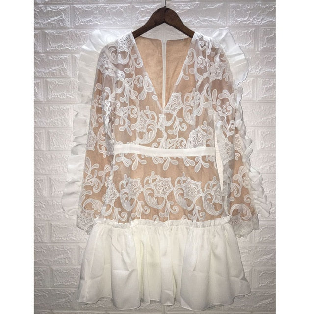 Ruffle Lace Dress