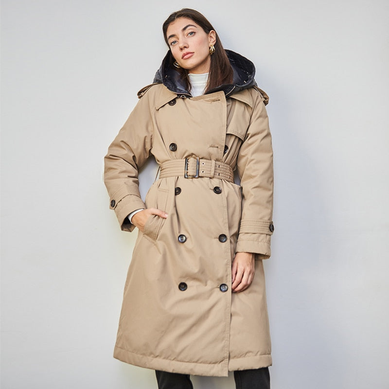British Trench Coat Winter (White Duck Down)