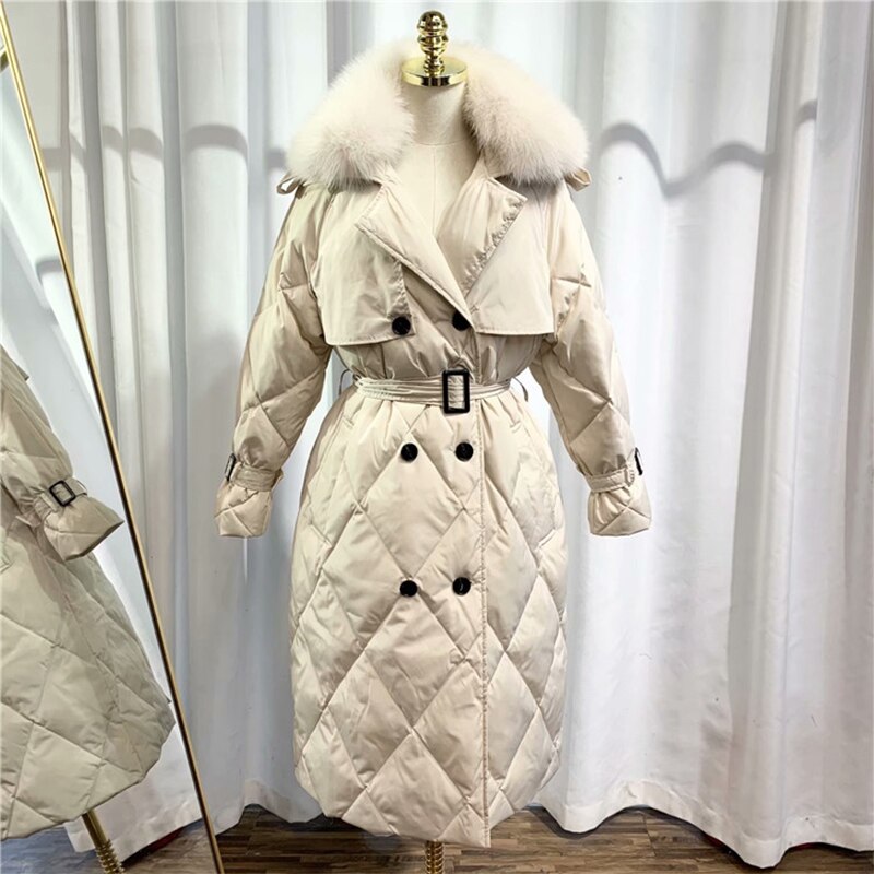 Natural Fur Long Duck Down Parka