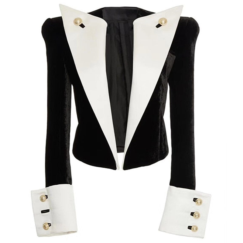 Lion Velvet Short Blazer