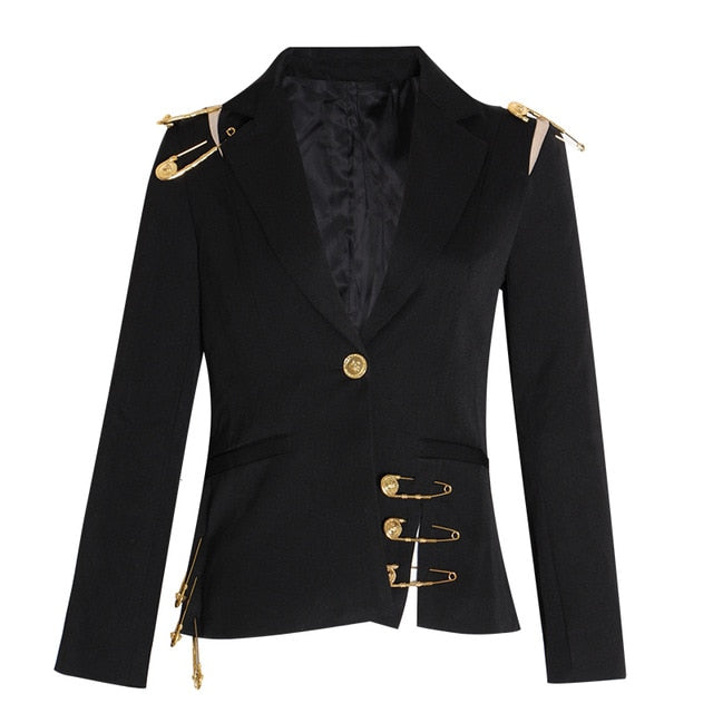 Pin Spliced Jacket Blazer