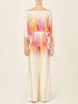 Classy Lantern Sleeve Wide Leg Pant Suit