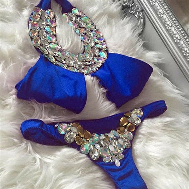 The classy  Rhinestone Crystal Bikini