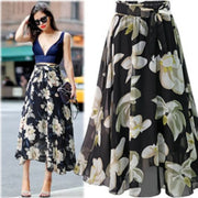 Floral chiffon skirt