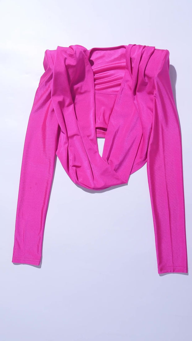 Classy Wrap Shoulder Top