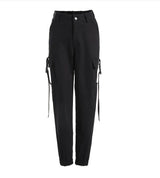 High Waist Cargo Trousers