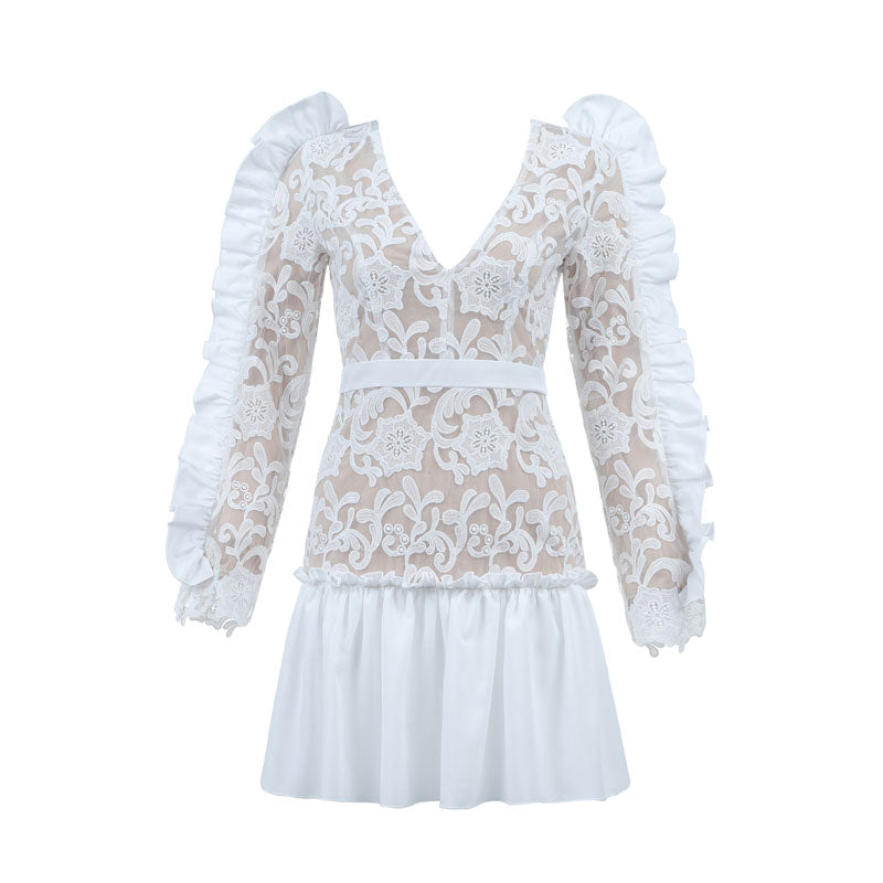 Ruffle Lace Dress