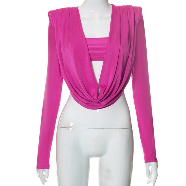 Classy Wrap Shoulder Top