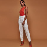 Casual High Waist Autumn Belted Straight Leg trousers