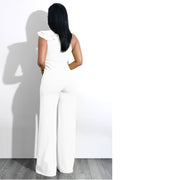 One Shoulder Ruffles Jumpsuit