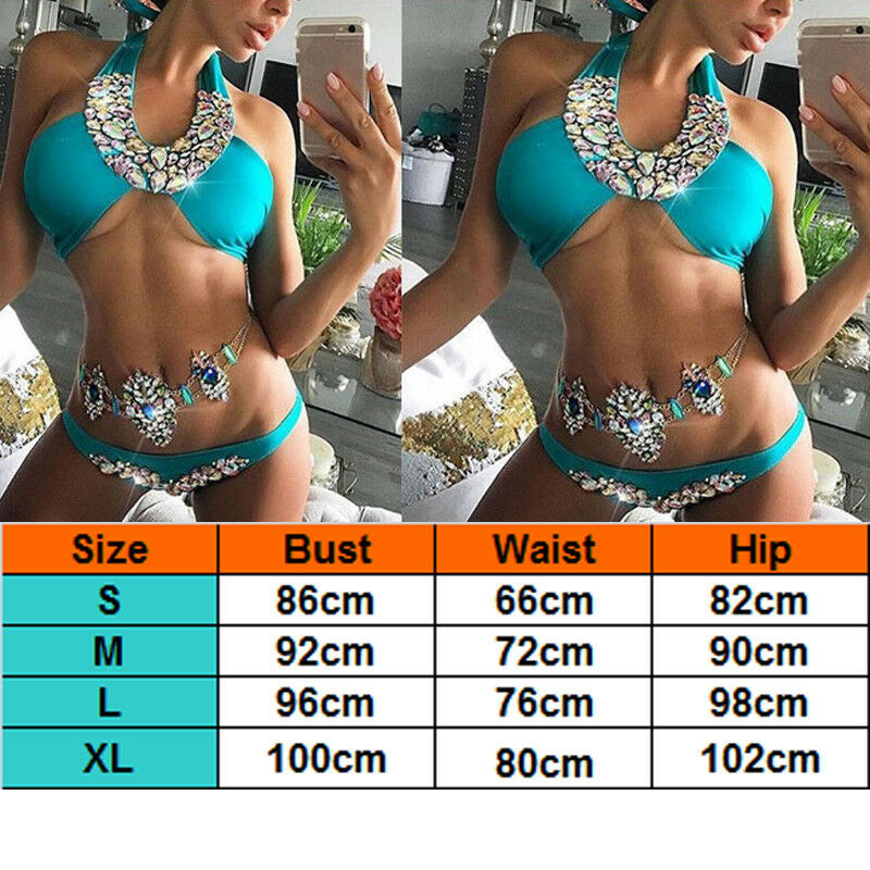 The classy  Rhinestone Crystal Bikini