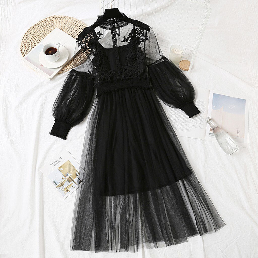 Flower Embroidered Dress