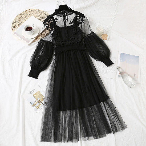 Flower Embroidered Dress