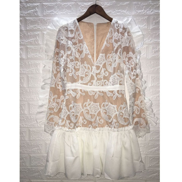 Ruffle Lace Dress