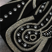 Metal Beaded No Buttons Short Jacket