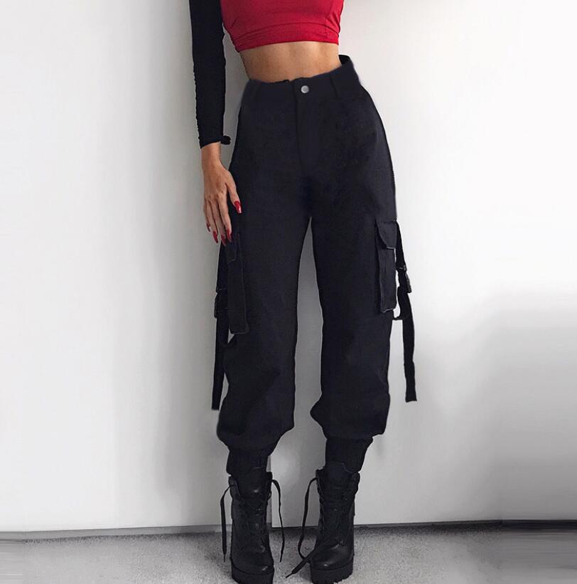 High Waist Cargo Trousers