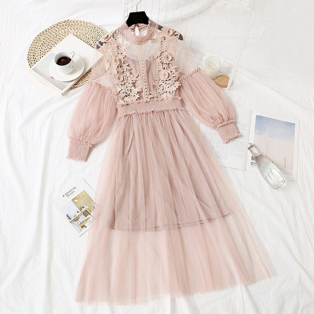 Flower Embroidered Dress