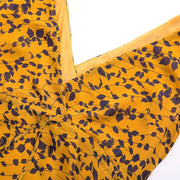 Summer Print V neck Maxi Dress