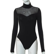 Classy Mesh Splice Body