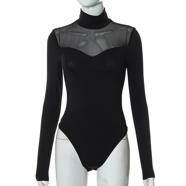 Classy Mesh Splice Body