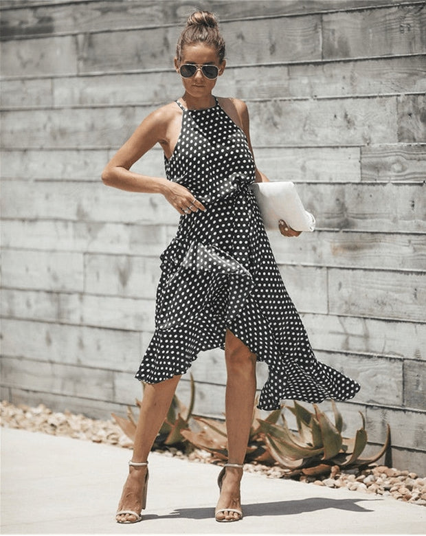 Summer High Waist Casual Ruffles Dress