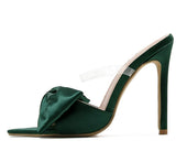 Classy Silk Butterfly-knot Mules