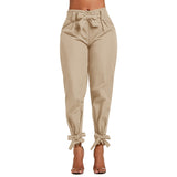 Loose Bow Tie Ruffles Pants