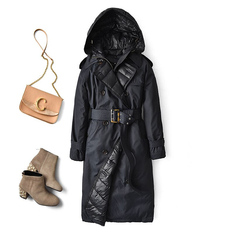 British Trench Coat Winter (White Duck Down)
