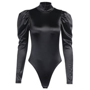 Turtleneck Long Puff Sleeve Bodysuit