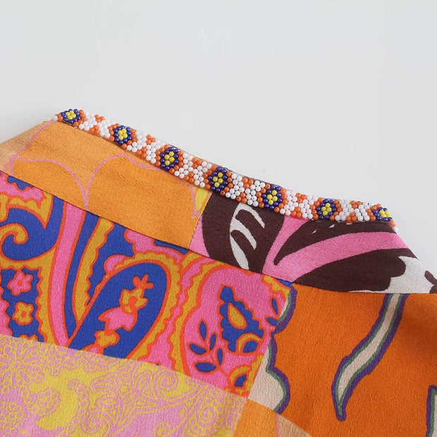 The Vintage Printed Midi Dress