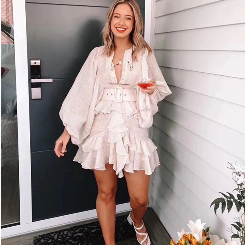 Ruffles Vintage Dress and belt