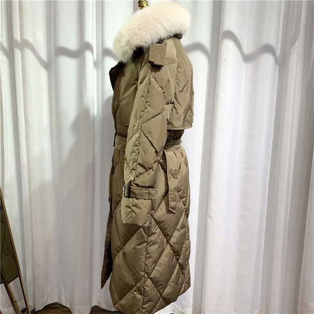 Natural Fur Long Duck Down Parka