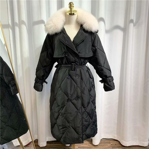 Natural Fur Long Duck Down Parka