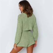 Knitted Top and Shorts lounge wear