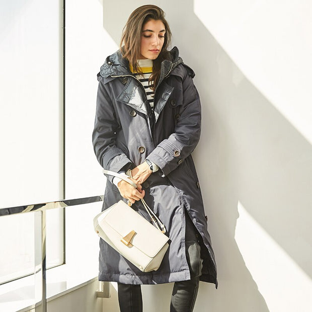 British Trench Coat Winter (White Duck Down)