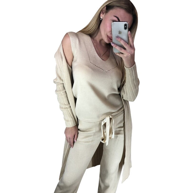 Women's Knitted Lounge Wear Set