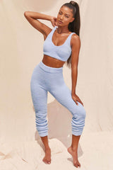 Fluffy  Crop Top High Waist Pants