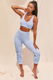 Fluffy  Crop Top High Waist Pants