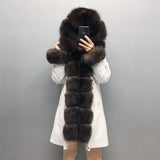 Real Fox fur fur collar hooded fur parka