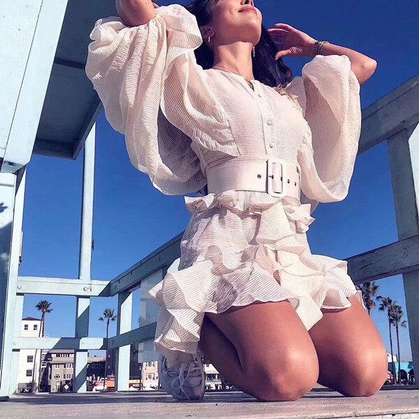 Ruffles Vintage Dress and belt