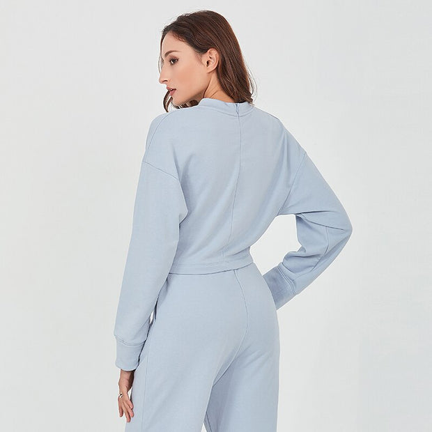 Casual Two Piece Set Cross Ruched