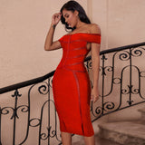 Off the Shoulder Bandage Dress
