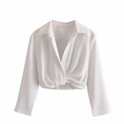 The Classy Linen Blend Cropped Set
