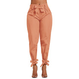 Loose Bow Tie Ruffles Pants