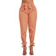 Loose Bow Tie Ruffles Pants