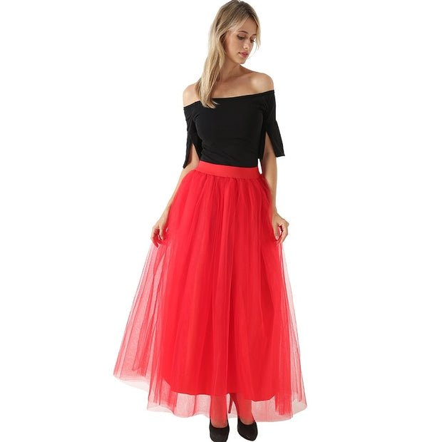 Voile Tulle Skirt Bouffant Puffy
