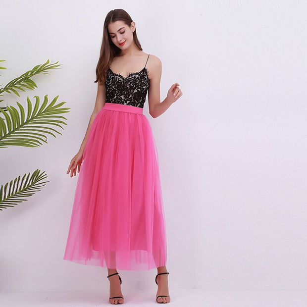 Voile Tulle Skirt Bouffant Puffy