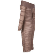 Sexy Sheer Ruched Dress